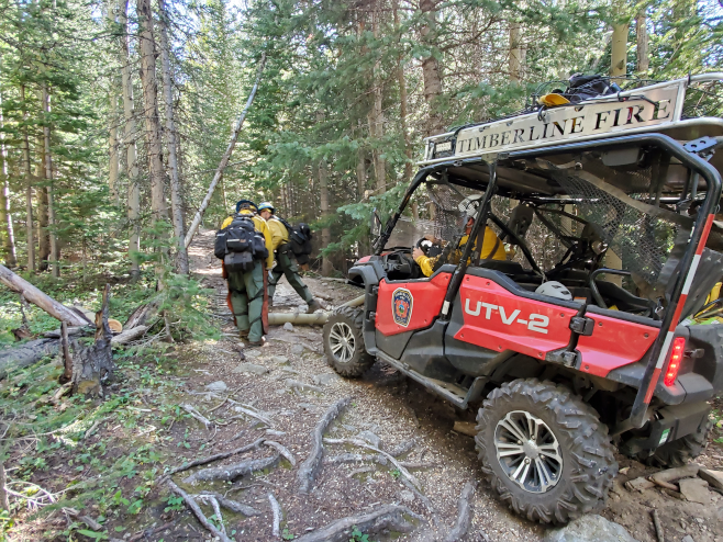 UTV on
							      jeep track